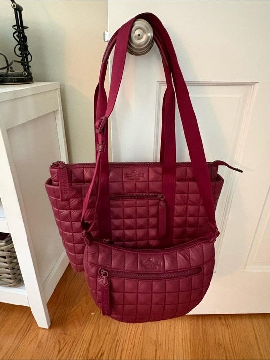 kate spade Handbags - Kate Spade Quilted Tote w/Matching Crossbody Set
